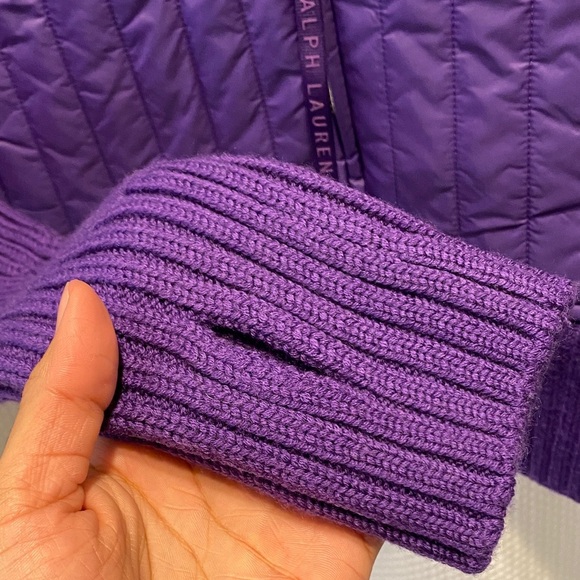Ralph Lauren Purple Merino Wool Hybrid Wool Funnelneck Jacket - Picture 5 of 11